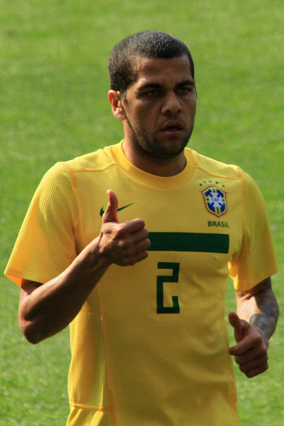 Dani Alves avec la sélection brésilienne en 2011
